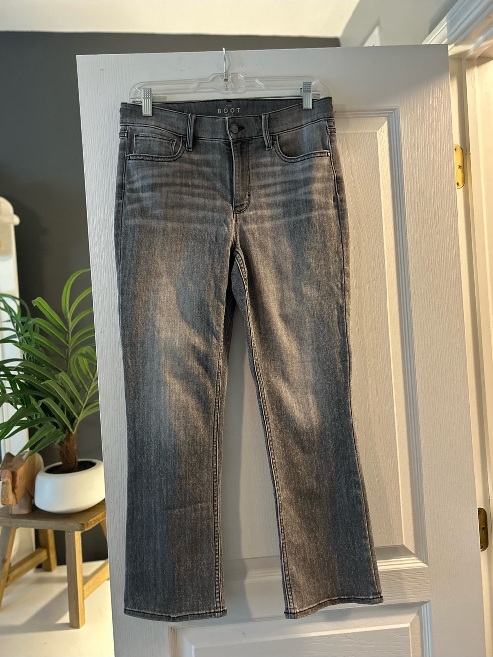 White House Black Market Women's Washed Gray Bootcut Jeans